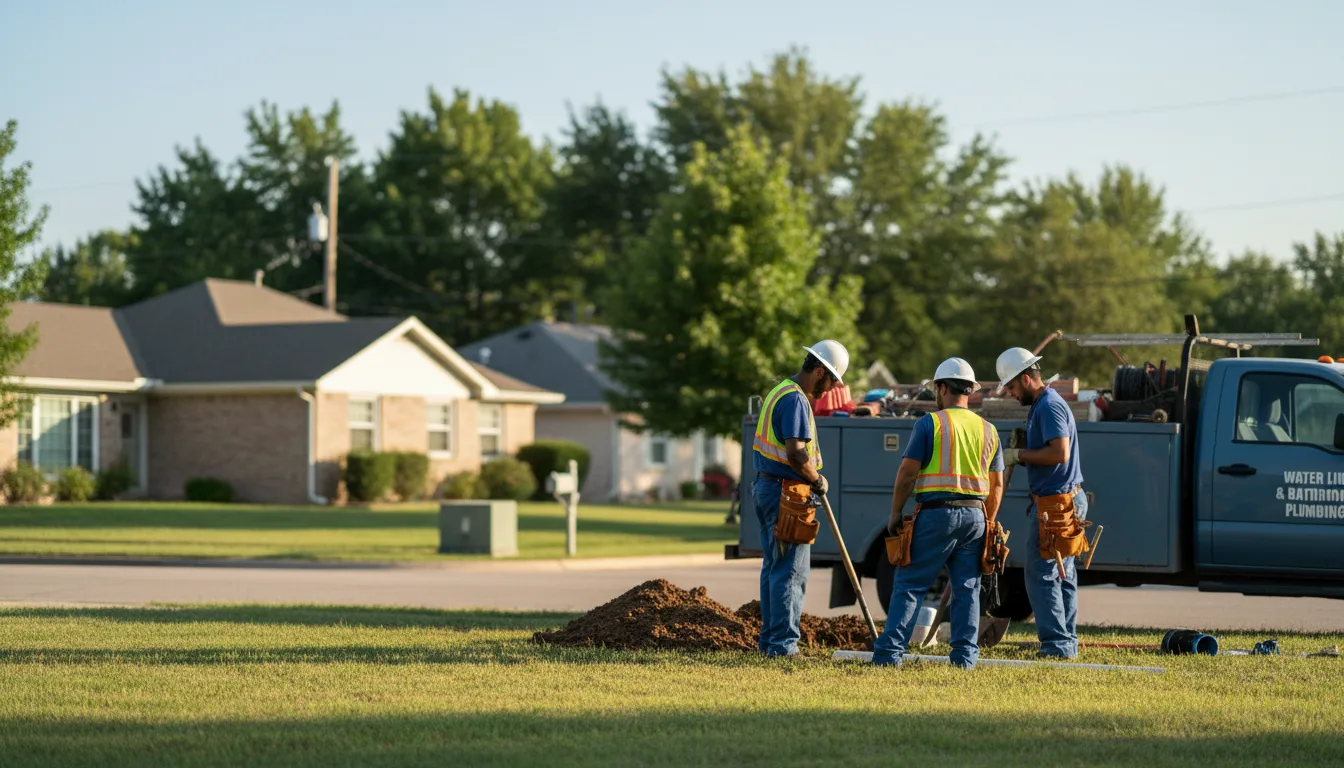 Residential water line and bathroom plumbing service in Big Rock, IL